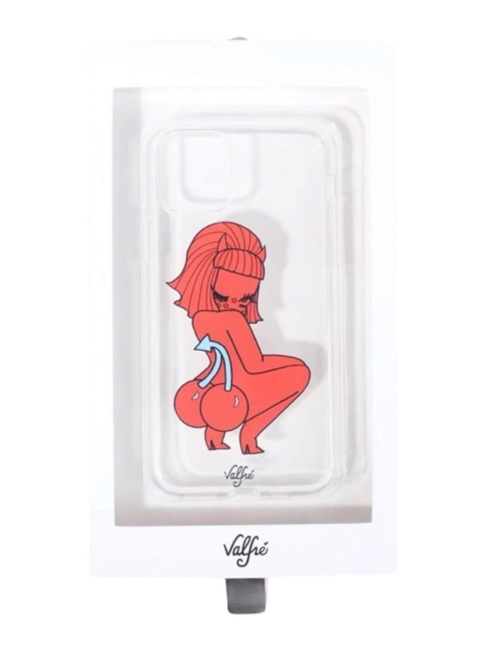 new Valfre ☻︎ Lucy Cherry Bottom ☻ iPhone 6+ 7+ ☻︎ Clear Case ☻ Artist Drawn - Picture 4 of 16